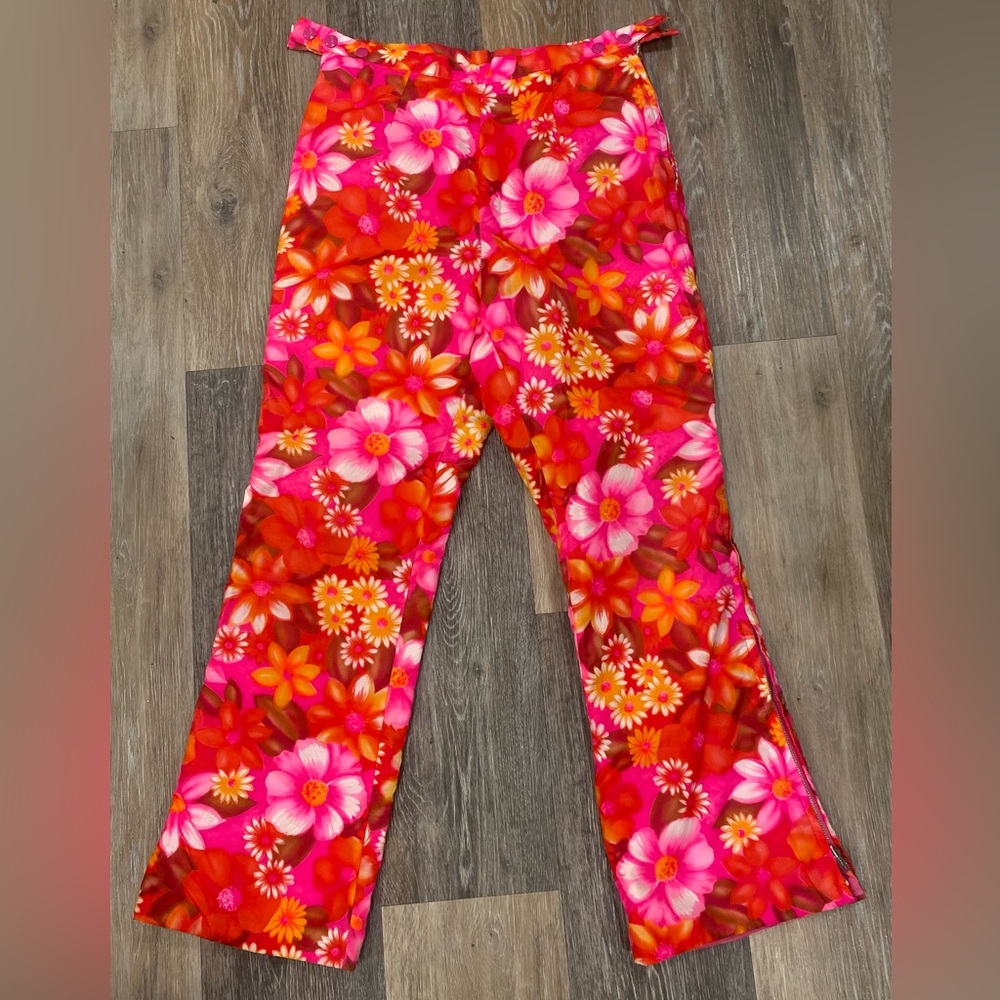 Vintage 70s Floral Ski Pants